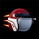 Red & White Racing Helmet