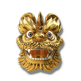 Golden Lion Mask Skin