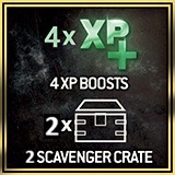 4 XP + 2 Scavenger Crate
