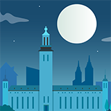 Stockholm Night Name Card