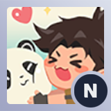 Aqua Panda Love Namecard