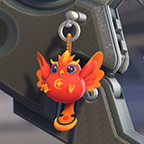 Flamebound Phoenix Charm
