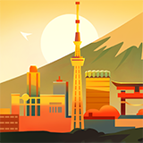 Tokyo Sunset Name Card