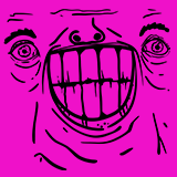 Grotesque Grin Stamp